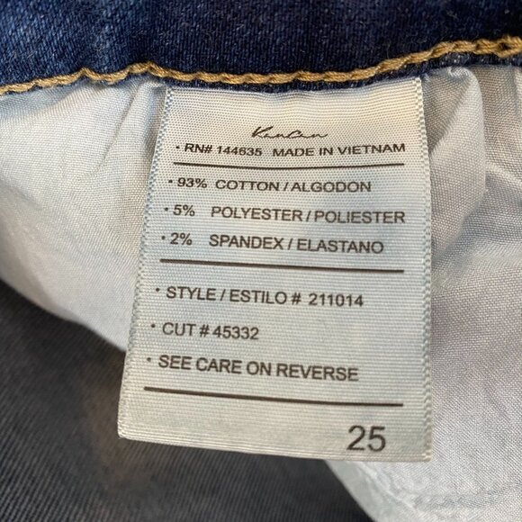 KanCan Womens Skinny Mid-Rise Jeans Size 25 Frayed Hem 211014 - Picture 3 of 16